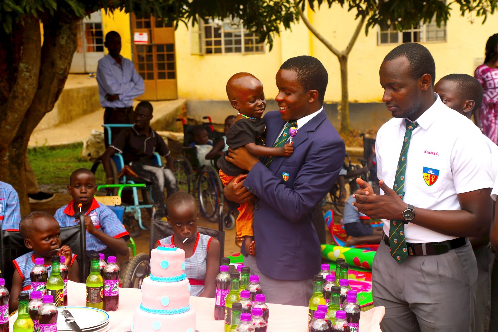 Students doing community outreach